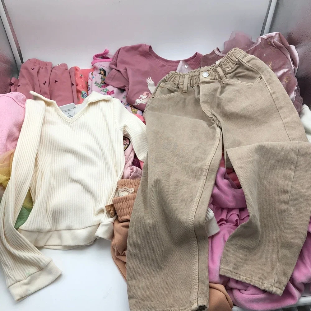 Girls Size 6 Fall Winter Clothing BUNDLE Pajamas Long Sleeve Dress Tops Sweats